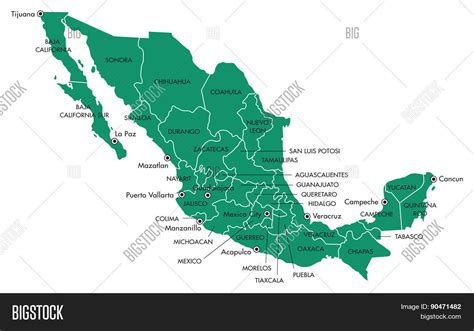 Large Printable Map Of Mexico