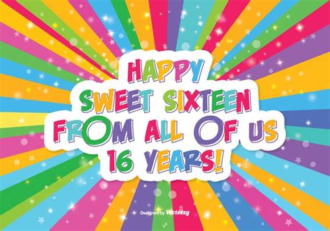 Happy Sweet 16 Illustration 101773 Vector Art at Vecteezy