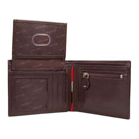BROWNIE Bifold Plain Brown Leather Wallet -ARW1002 – ARCADIO