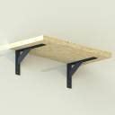 JVM INDUSTRIES Heavy Duty L Shaped Wall Shelf Angle Brackets, Black ...