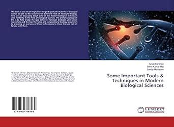 Buy Some Important Tools & Techniques in Modern Biological Sciences ...