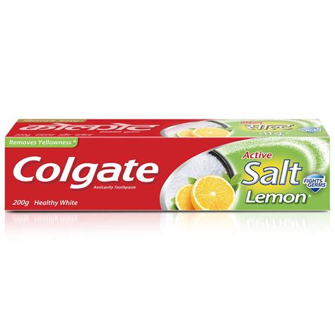 Buy Colgate Active Salt Lemon Toothpaste, Germ Fighting Toothpaste for ...