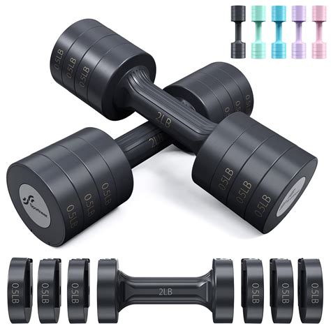 Buy Sportneer Iron Adjustable Dumbbells Set Home Gym, 0.9/1.8/1.4/2.3 ...