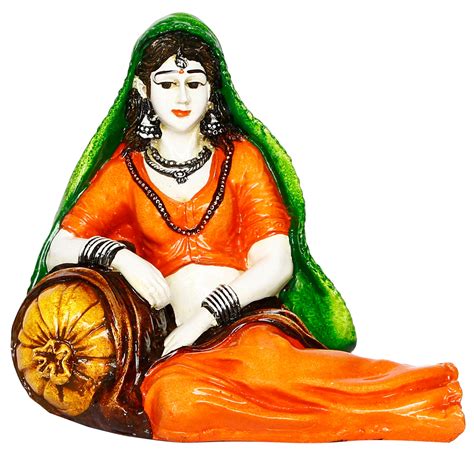 Resting Rajasthani Lady Handcrafted Decorative Polyresin Showpiece ...