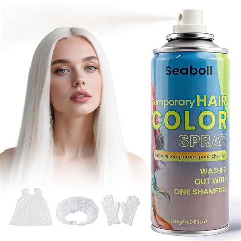 Amazon.com : White Hair Spray, Temporary Hair Color Spray, Natural Hair ...
