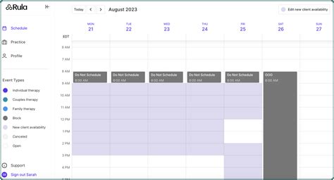 Creating calendar blocks in the Rula provider portal – Rula Therapist