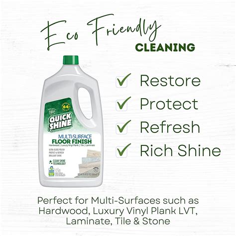 Quick Shine Multi Surface Floor Finish 64oz | Cleaner & Polish for ...
