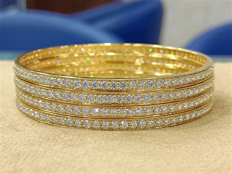 Moissanite Round Shape Bangles - Moissani.in