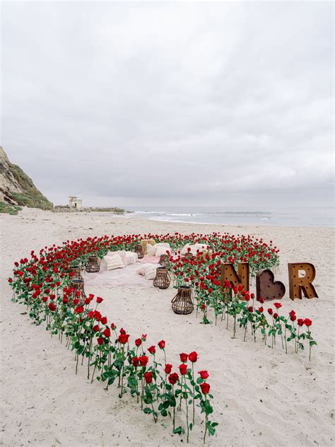 Romantic Beach Proposal with 1,000 red roses | Proposal ideas beach ...