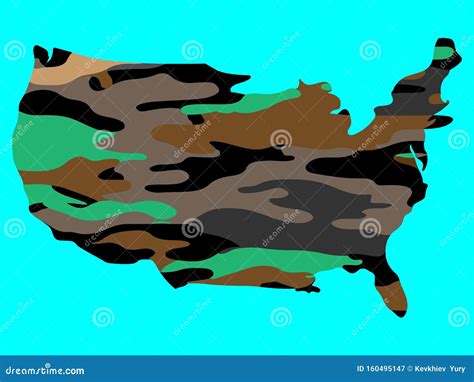 Camouflage Map Of Us