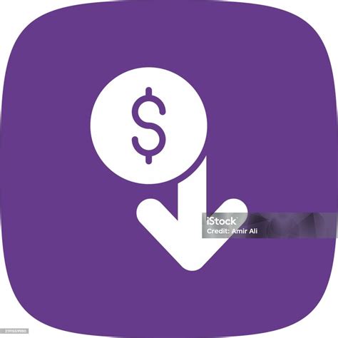 Capitalized Cost Reduction Icon Stock Illustration - Download Image Now ...