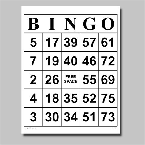 Buy 1000 Jumbo Printable Bingo Cards for Fun Game Nights and Social ...