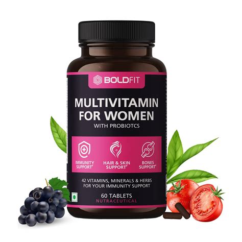 Boldfit Multivitamin For Women Tablets With Probiotics - 60 Tablets ...