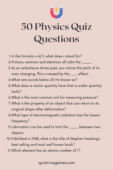 Physics Quiz Questions 的图像结果