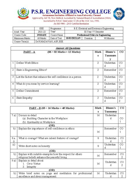 191BAEE-IAT-1 - fvjk,k. - Department: EEE Programme: B. Electrical and ...