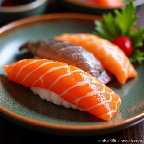 Sushi in Japanese Restaurant | Stable Diffusion Online