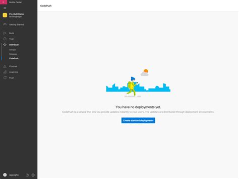 App Center Code Push 的图像结果