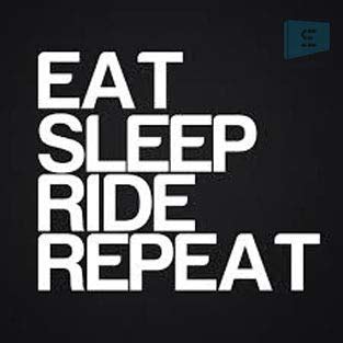 SIGN EVER Eat Sleep Ride Repeat Car Sticker Exterior Decals Window Auto ...