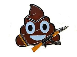 Buy Brown Poo/Ice cream Emoji with a Russian AK-47, an Anti-War Lapel ...