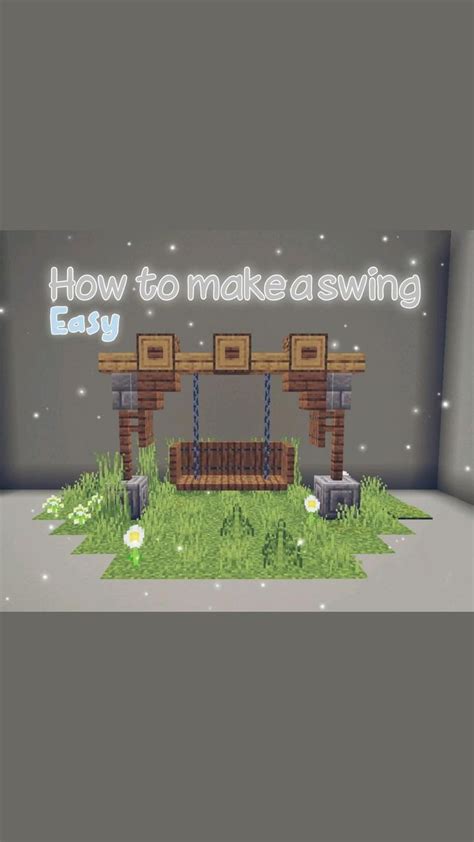 Image result for How to Build a Swing Set in Minecraft Tutorial