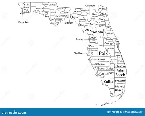 Counties In Florida Map Florida Map, Map Of Florida, FL Map