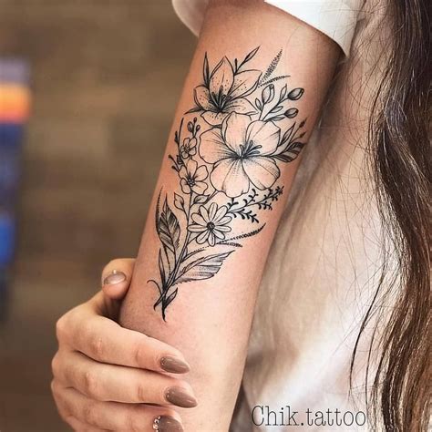 back upper arm tattoos for women