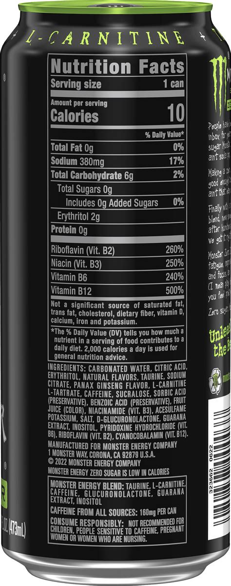 Green Monster Nutrition Facts