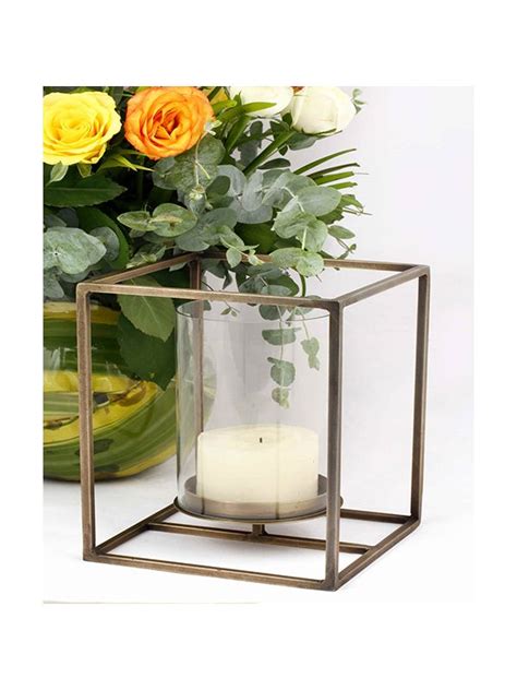 Cube candle holder | Glass cube candle box | Kalpané