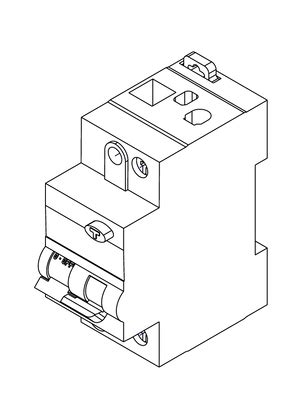Acti9 DPNa Vigi K 1PN C 10A-40A 4500A 30mA AC type RCBO - 3D CAD ...