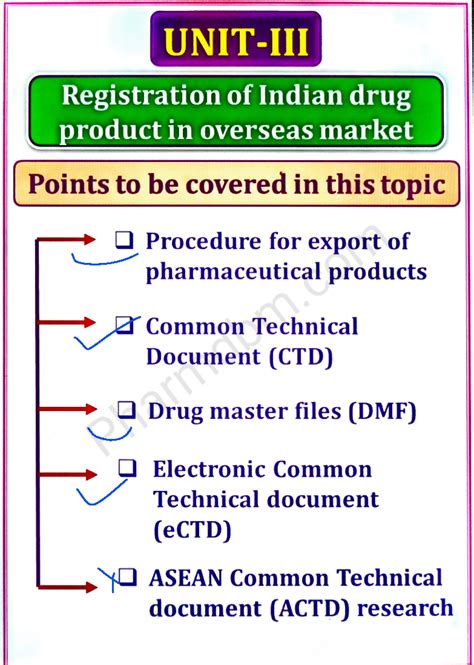 Pharmaceutical Regulatory Science - Unit 3 Overview - Studocu