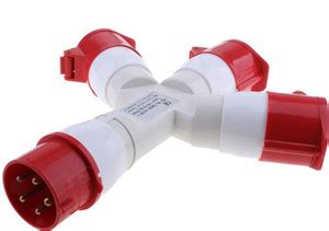 V-YAN |380V 16Amp 5Pin Industrial Site Plug Socket 3 Way Splitter ...