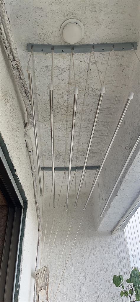 NR Industries Stainless Steel Rust Proof Ceiling Clothes Hanger/Rack ...