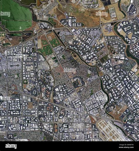 aerial photo map of Santa Clara, California Stock Photo - Alamy