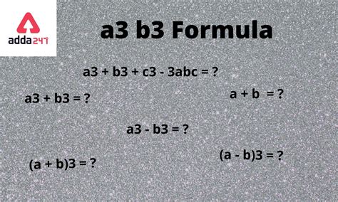 a3-b3 Formula | a3+b3 Formulas, Proof and Solved Examples