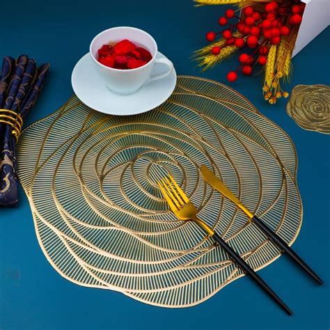Buy BluBasket Placemat 1 Piece, Round Place Mats for Dining Table ...