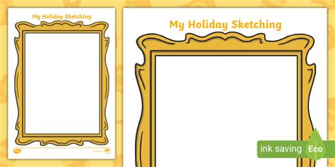 * NEW * My Holiday Sketching Worksheet (teacher made)