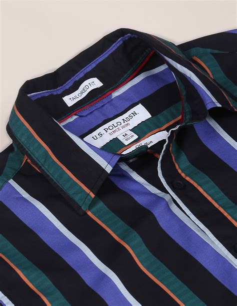 Men Multi Colour Pure Cotton Striped Casual Shirt – U.S. Polo Assn. India