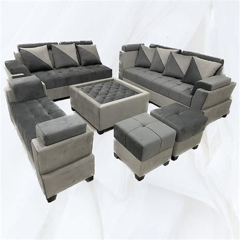 F&F Modern Solidwood Sofa Set 10 Seater Sofa for Home and Office ...
