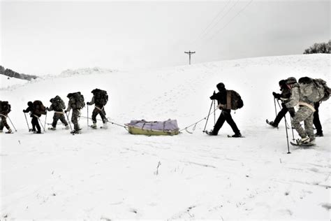 Fort McCoy CWOC class 21-02 students train using snowshoes, skis, ahkio ...