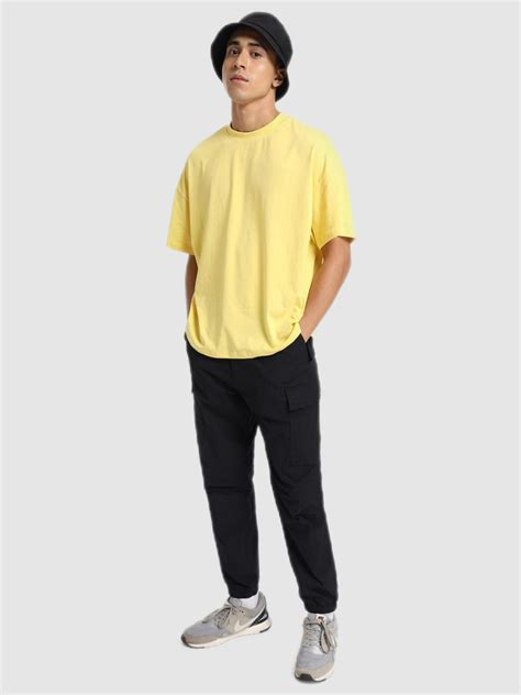 Buy Bewakoof Unisex Yellow Solid T-Shirt Online