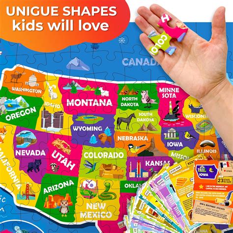 QUOKKA USA MAP Shaped Puzzles for Kids Ages 4-6 - India | Ubuy