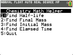 Chemistry Math Helper - ticalc.org