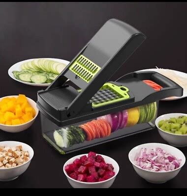 Vea los detalles de la imagen relacionada. 15- In - 1 Food Kitchen Onion Veggie Slicer Dicer Vegetable Fruit ...