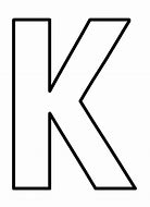 Image result for Stylised Capital K Black and White