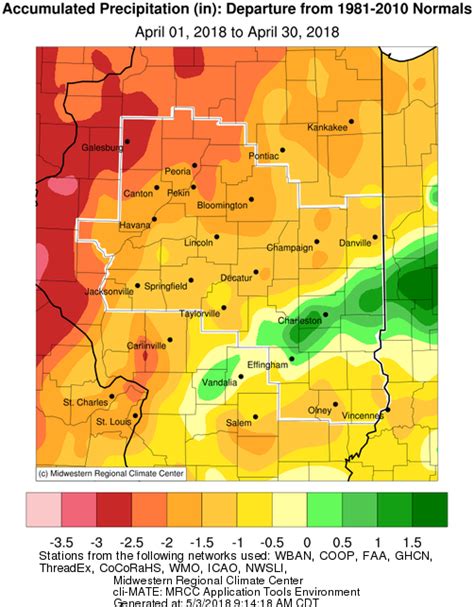 April Climate Summary for Central & SE IL