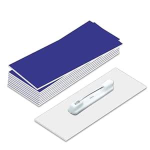 Name Tag/Badge Blanks - 10 Pack - Blue 1" X 3", Round Corners, Pin ...