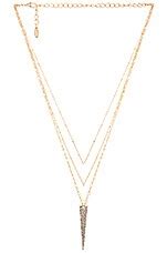 Ettika Long Triangle Layered Necklace in Gold | REVOLVE