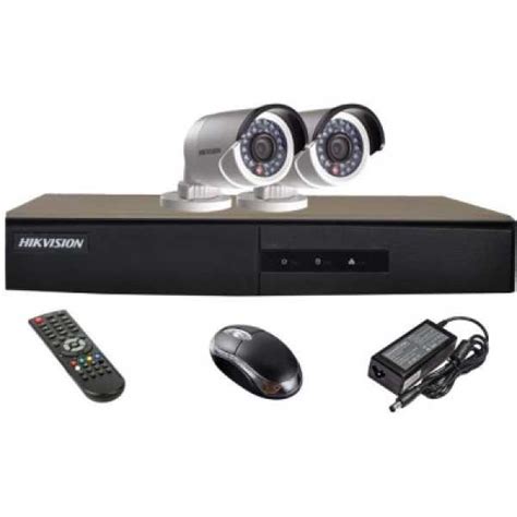 Hikvision DS-7204HGHI-E1 4CH Dvr, 2(DS-2CE16COT-IR) Bullet Cameras ...