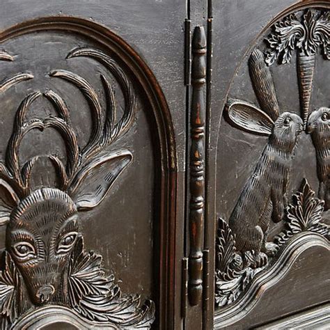 Handcarved Menagerie Buffet Black – Luxury Handicrafts