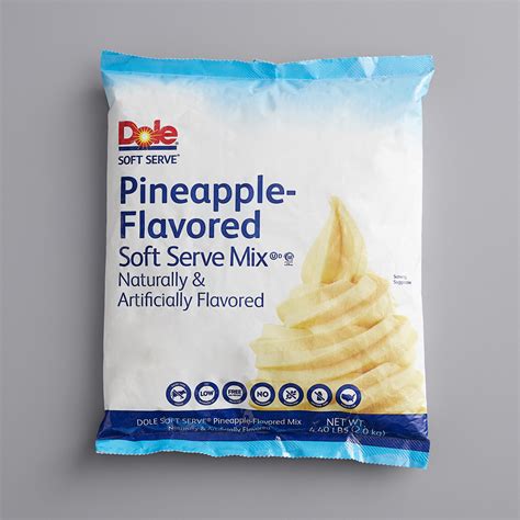 DOLE SOFT SERVE 4.4 lb. Pineapple Soft Serve Mix - 4/Case
